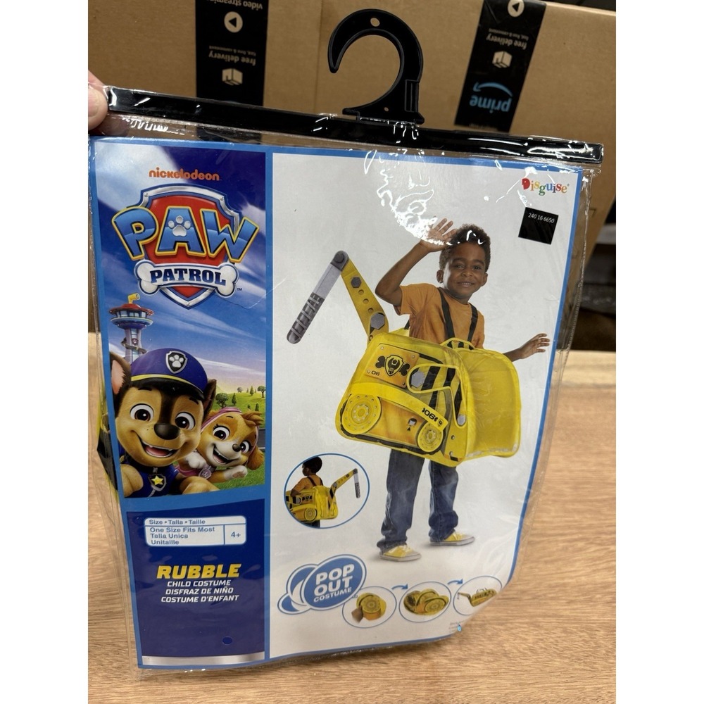 Disguise Paw Patrol Rubble Pop Out Costume for Kids 4+ Years 4-7 MPN 2401666590